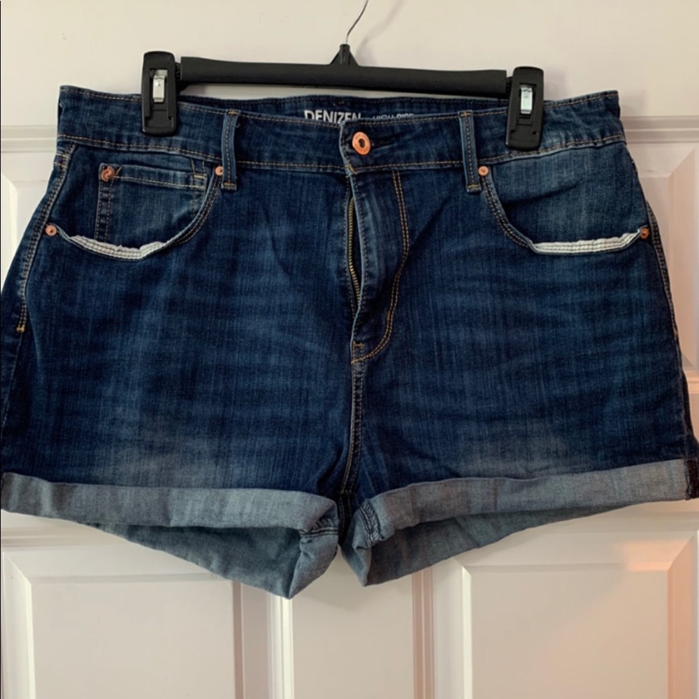 blue jean shorts